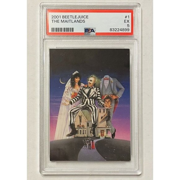 Other - Title Card #1 Beetlejuice 2001 Neca Trading PSA 5 Pop 1